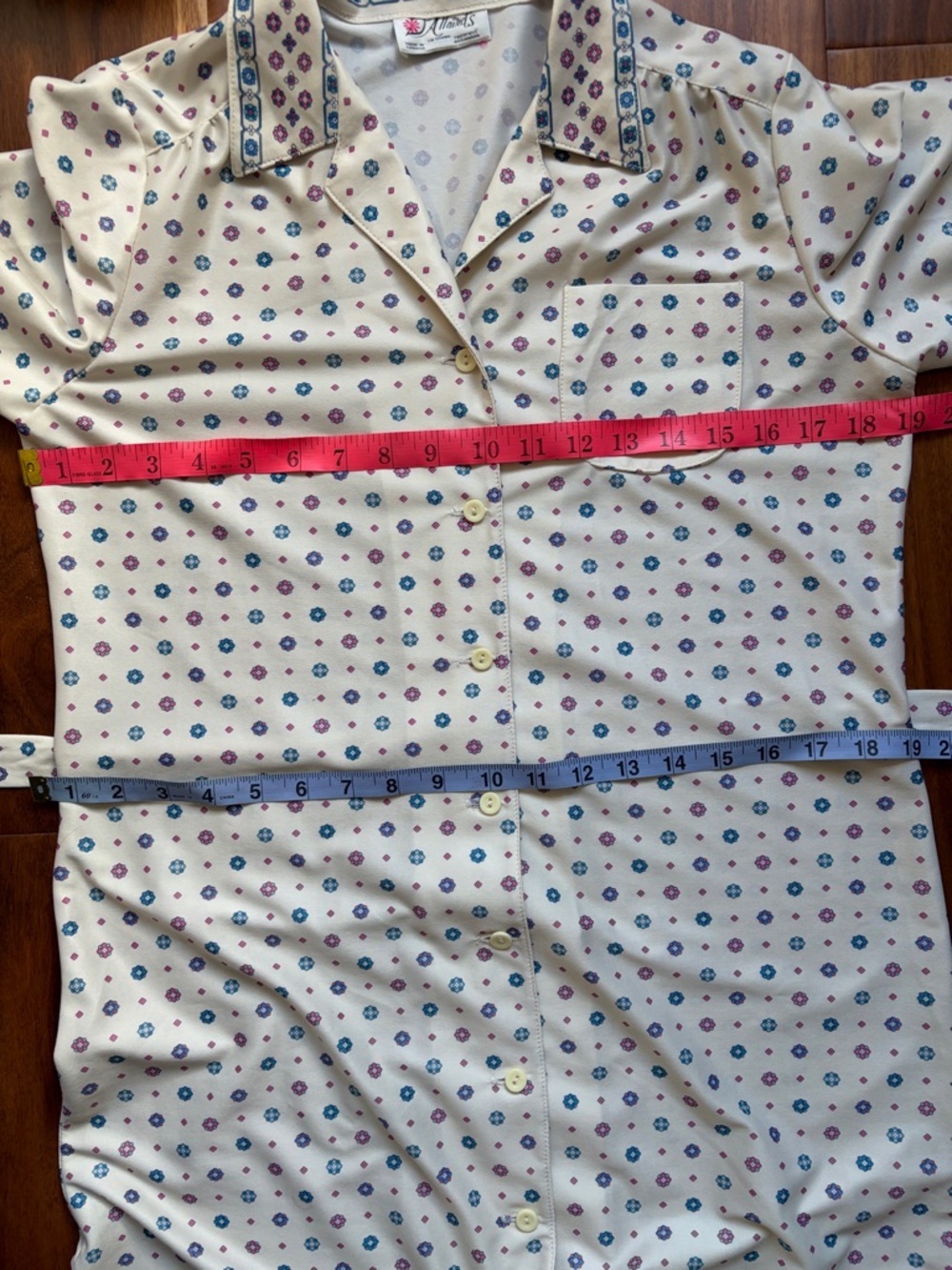 Vintage Floral Day Dress. Button Down Cottage Core Long Sleeve Casual Dress - Picture 8 of 12